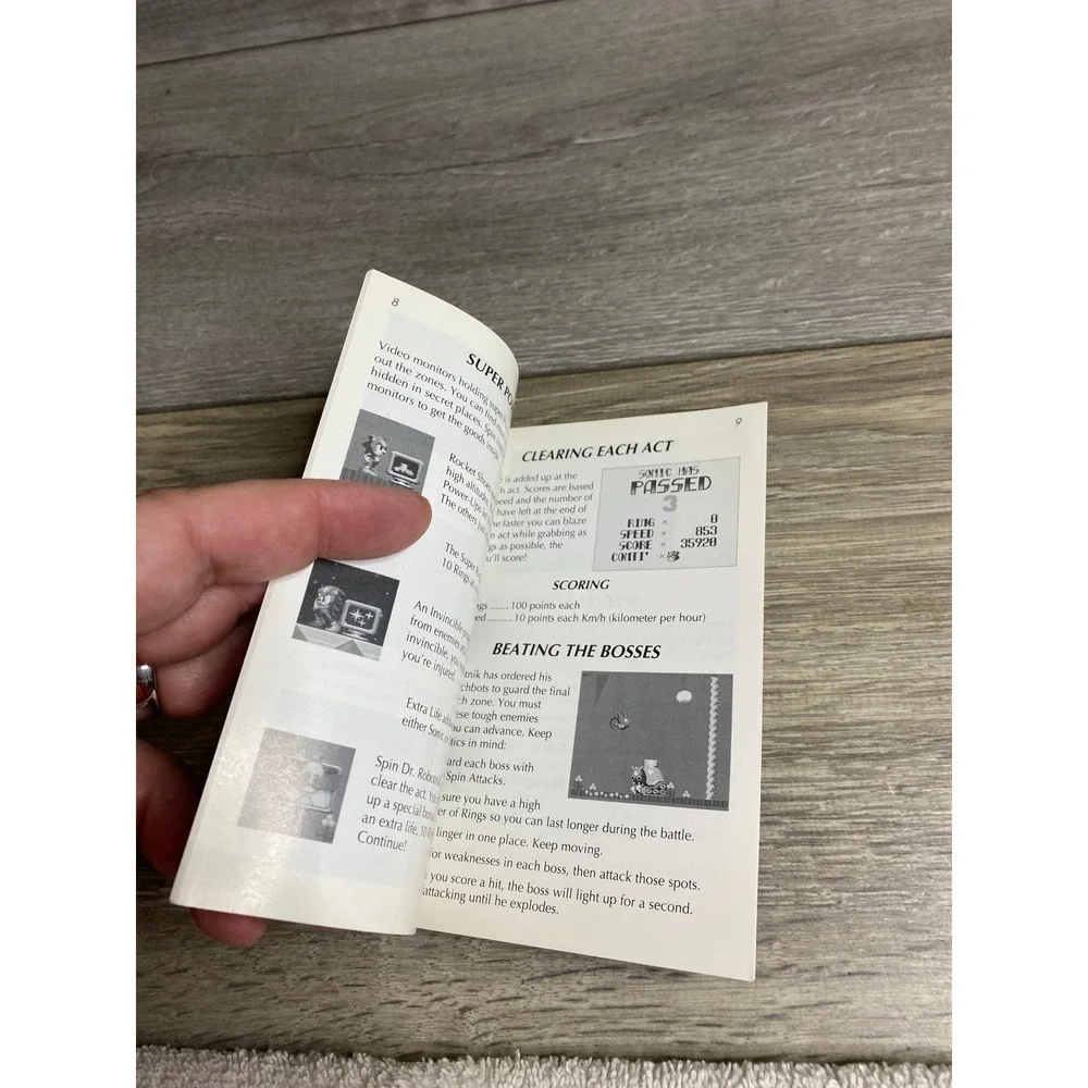 Sega Game Gear Sonic‎ Chaos Instruction Manual Original Booklet 1993 Authentic